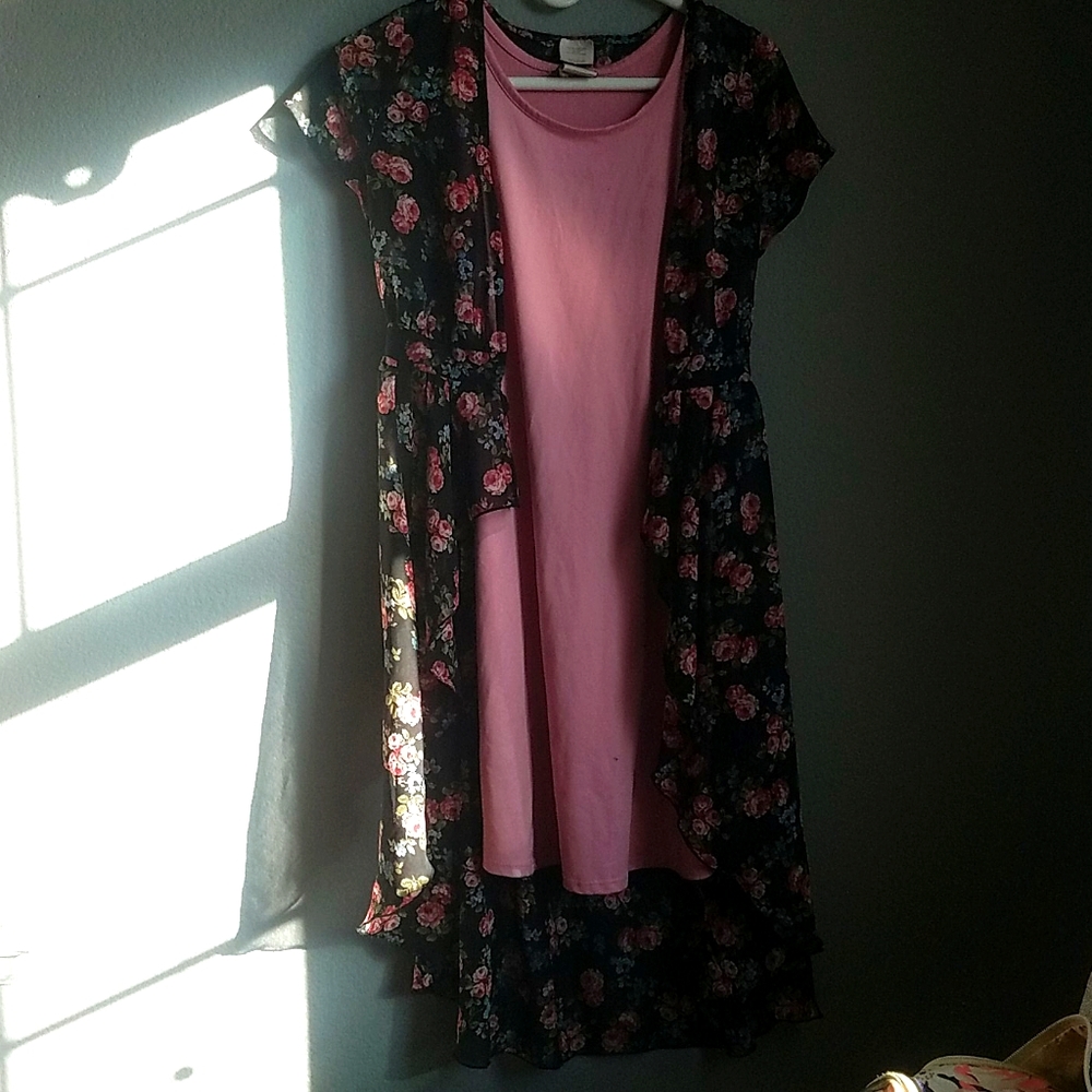 Beautiful dress with attached cardigan